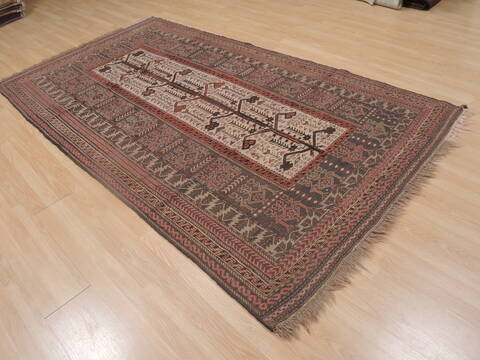 Kilim Brown Hand Knotted 51 X 93  Area Rug 100-109286 Image 2