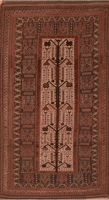 Kilim Brown Hand Knotted 51 X 93  Area Rug 100-109286 Image 0