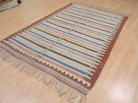 Kilim Multicolor Flat Woven 50 X 79  Area Rug 100-109287 Image 10