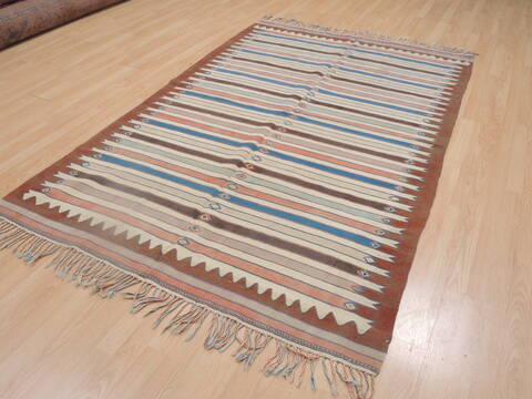 Kilim Multicolor Flat Woven 50 X 79  Area Rug 100-109287 Image 2