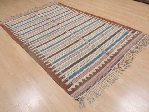 Kilim Multicolor Flat Woven 50 X 79  Area Rug 100-109287 Image 4