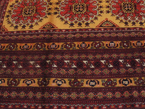 Khan Mohammadi Yellow Hand Knotted 89 X 107  Area Rug 100-109292 Image 11