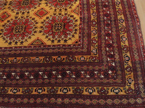 Khan Mohammadi Yellow Hand Knotted 89 X 107  Area Rug 100-109292 Image 12