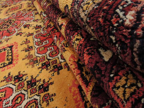 Khan Mohammadi Yellow Hand Knotted 89 X 107  Area Rug 100-109292 Image 14