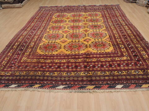 Khan Mohammadi Yellow Hand Knotted 89 X 107  Area Rug 100-109292 Image 3