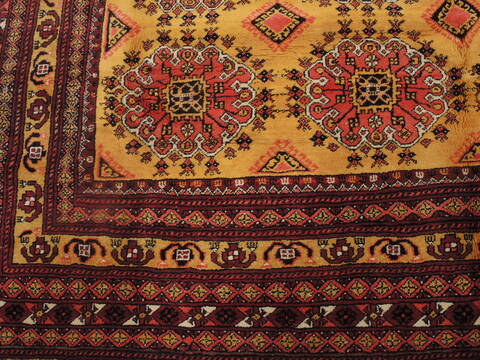 Khan Mohammadi Yellow Hand Knotted 89 X 107  Area Rug 100-109292 Image 7