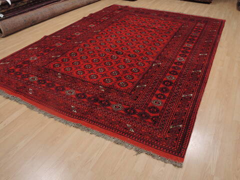 Khan Mohammadi Red Hand Knotted 85 X 115  Area Rug 100-109299 Image 2