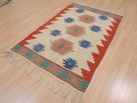 Kilim Beige Flat Woven 39 X 57  Area Rug 100-109308 Image 10