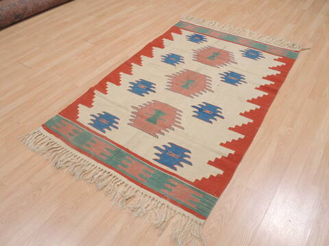 Kilim Beige Flat Woven 39 X 57  Area Rug 100-109308 Image 1