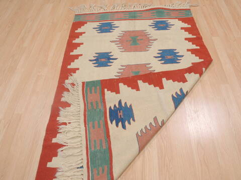 Kilim Beige Flat Woven 39 X 57  Area Rug 100-109308 Image 9