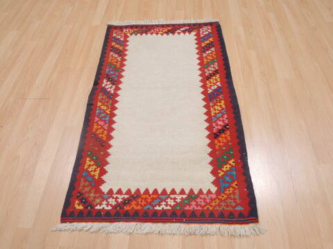 Kilim Beige Flat Woven 26 X 43  Area Rug 100-109309 Image 1