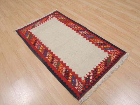 Kilim Beige Flat Woven 26 X 43  Area Rug 100-109309 Image 8