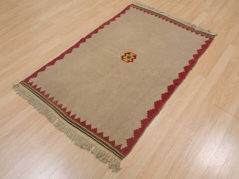 Kilim Beige Flat Woven 211 X 46  Area Rug 100-109310 Image 5