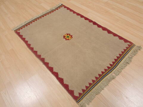 Kilim Beige Flat Woven 211 X 46  Area Rug 100-109310 Image 6