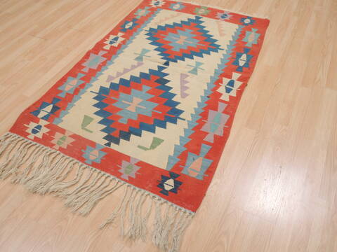 Kilim Red Flat Woven 35 X 52  Area Rug 100-109311 Image 7