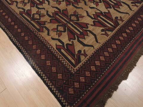 Kilim Red Hand Knotted 57 X 89  Area Rug 100-109322 Image 10