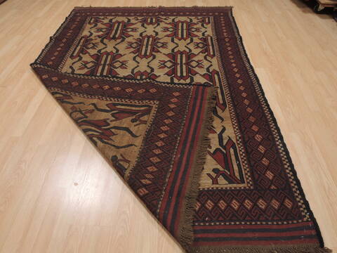 Kilim Red Hand Knotted 57 X 89  Area Rug 100-109322 Image 13