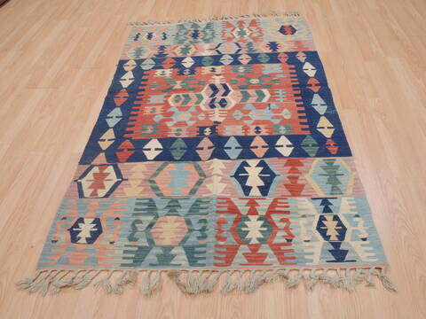 Kilim Red Hand Knotted 39 X 511  Area Rug 100-109326 Image 1