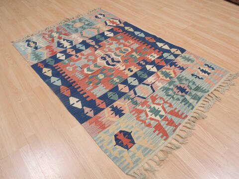 Kilim Red Hand Knotted 39 X 511  Area Rug 100-109326 Image 6