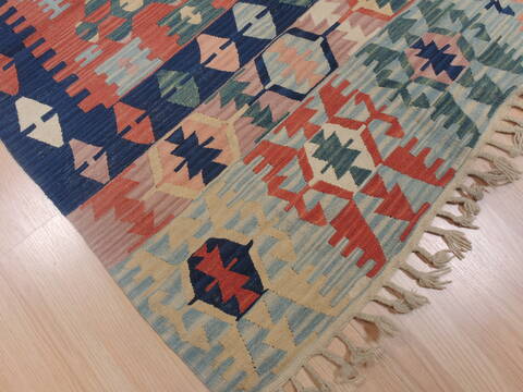 Kilim Red Hand Knotted 39 X 511  Area Rug 100-109326 Image 7