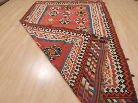 Kilim Red Flat Woven 59 X 92  Area Rug 100-109327 Image 17