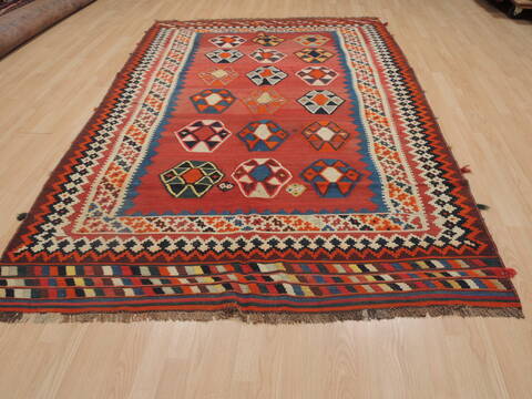 Kilim Red Flat Woven 59 X 92  Area Rug 100-109327 Image 1