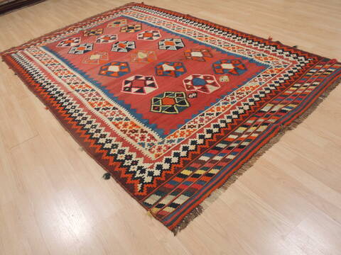 Kilim Red Flat Woven 59 X 92  Area Rug 100-109327 Image 3