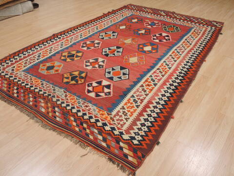 Kilim Red Flat Woven 59 X 92  Area Rug 100-109327 Image 5