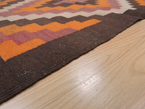 Kilim Red Runner Flat Woven 46 X 95  Area Rug 100-109328 Image 12