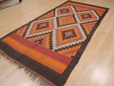 Kilim Red Runner Flat Woven 46 X 95  Area Rug 100-109328 Image 5