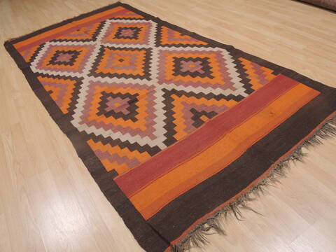 Kilim Red Runner Flat Woven 46 X 95  Area Rug 100-109328 Image 6