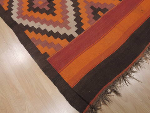 Kilim Red Runner Flat Woven 46 X 95  Area Rug 100-109328 Image 7