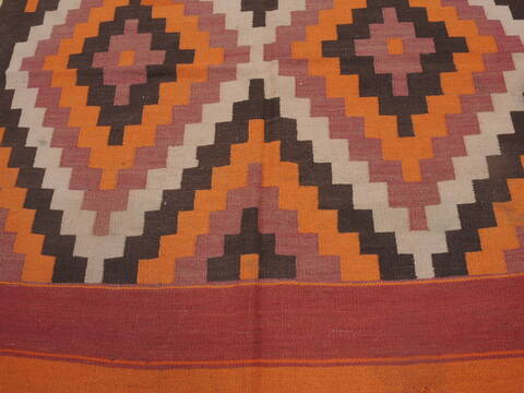 Kilim Red Runner Flat Woven 46 X 95  Area Rug 100-109328 Image 8