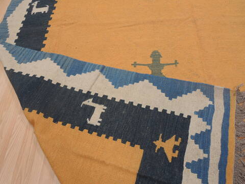 Kilim Orange Flat Woven 68 X 99  Area Rug 100-109330 Image 12