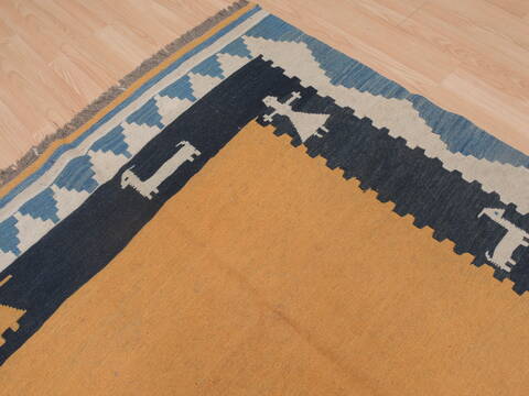 Kilim Orange Flat Woven 68 X 99  Area Rug 100-109330 Image 8
