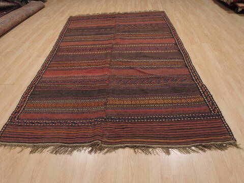 Kilim Brown Flat Woven 55 X 95  Area Rug 100-109332 Image 1