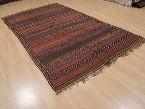 Kilim Brown Flat Woven 55 X 95  Area Rug 100-109332 Image 3
