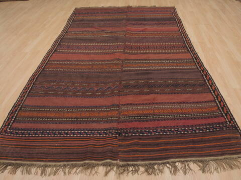 Kilim Brown Flat Woven 55 X 95  Area Rug 100-109332 Image 4