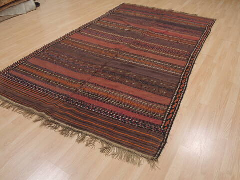 Kilim Brown Flat Woven 55 X 95  Area Rug 100-109332 Image 5
