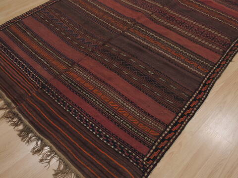 Kilim Brown Flat Woven 55 X 95  Area Rug 100-109332 Image 9