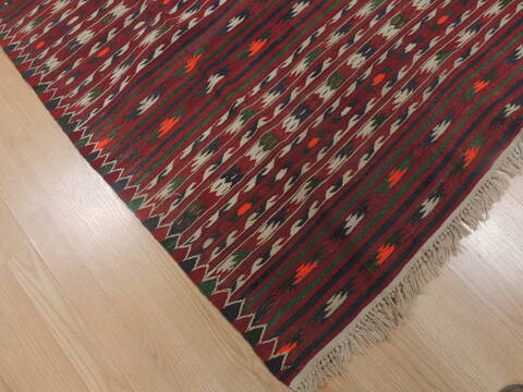 Kilim Red Flat Woven 310 X 62  Area Rug 100-109335 Image 6