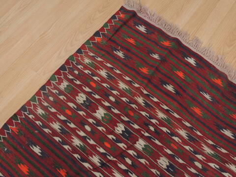Kilim Red Flat Woven 310 X 62  Area Rug 100-109335 Image 8