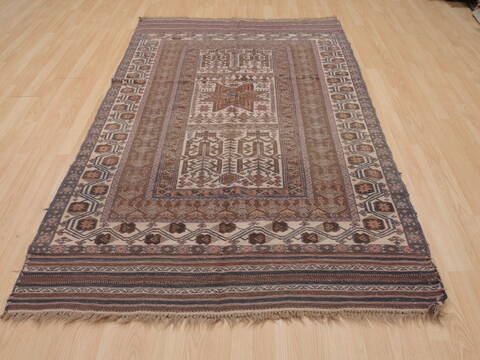 Kilim Brown Flat Woven 48 X 77  Area Rug 100-109346 Image 1
