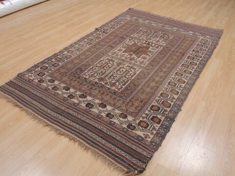 Kilim Brown Flat Woven 48 X 77  Area Rug 100-109346 Image 2