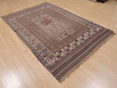 Kilim Brown Flat Woven 48 X 77  Area Rug 100-109346 Image 3