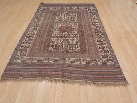 Kilim Brown Flat Woven 48 X 77  Area Rug 100-109346 Image 4