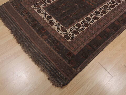 Kilim Brown Flat Woven 410 X 77  Area Rug 100-109347 Image 3