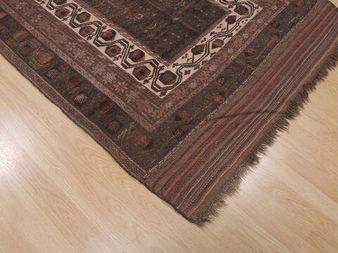 Kilim Brown Flat Woven 410 X 77  Area Rug 100-109347 Image 5