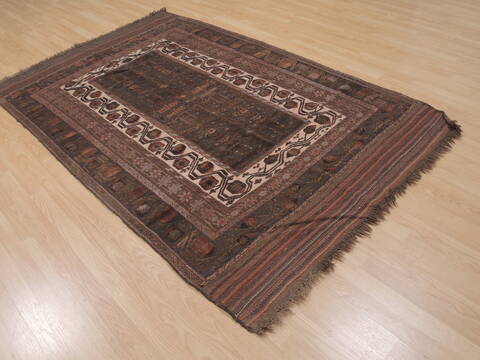 Kilim Brown Flat Woven 410 X 77  Area Rug 100-109347 Image 9