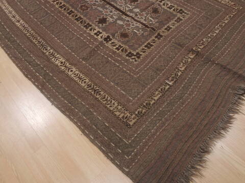 Kilim Brown Hand Knotted 57 X 810  Area Rug 100-109351 Image 10